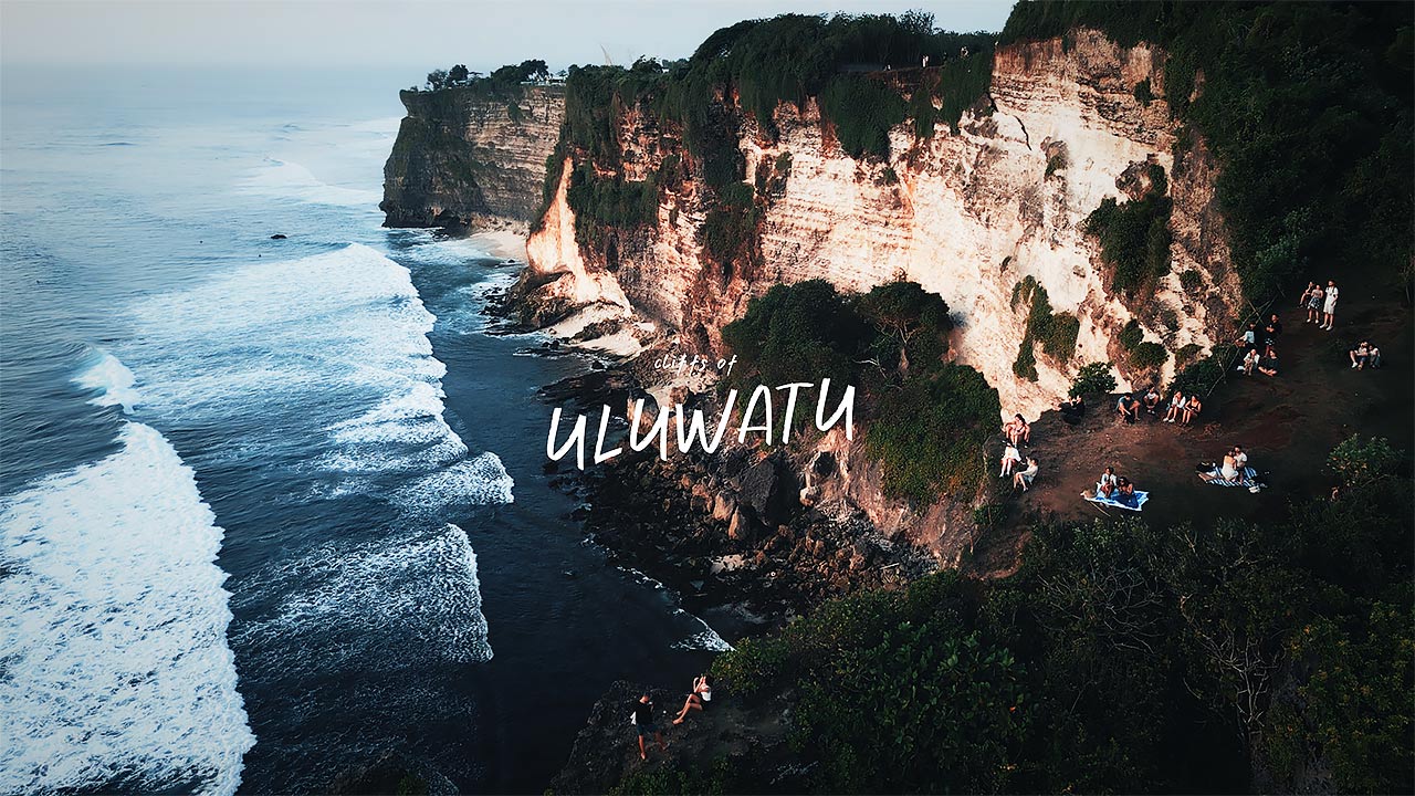 Cliffs in sunset at Uluwatu, Bali